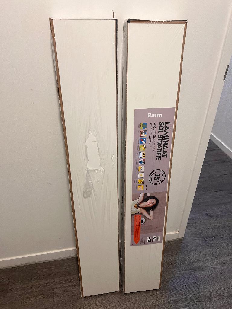 Laminaat wit New Yates kwantum, Doe-het-zelf en Verbouw, Vloerdelen en Plavuizen, Ophalen, 50 tot 150 cm, Nieuw, Minder dan 5 m²