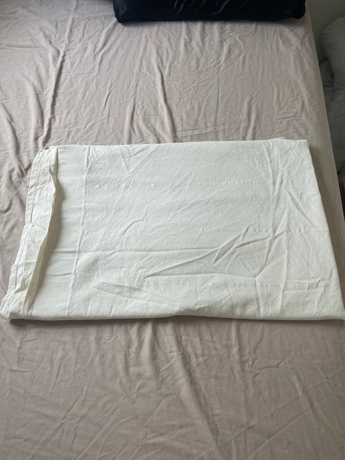 Ecru Inbetween Gordijnen (2x 140x300cm) - IKEA Lenda, Ophalen of Verzenden, Crème, IKEA, Inbetween gordijn
