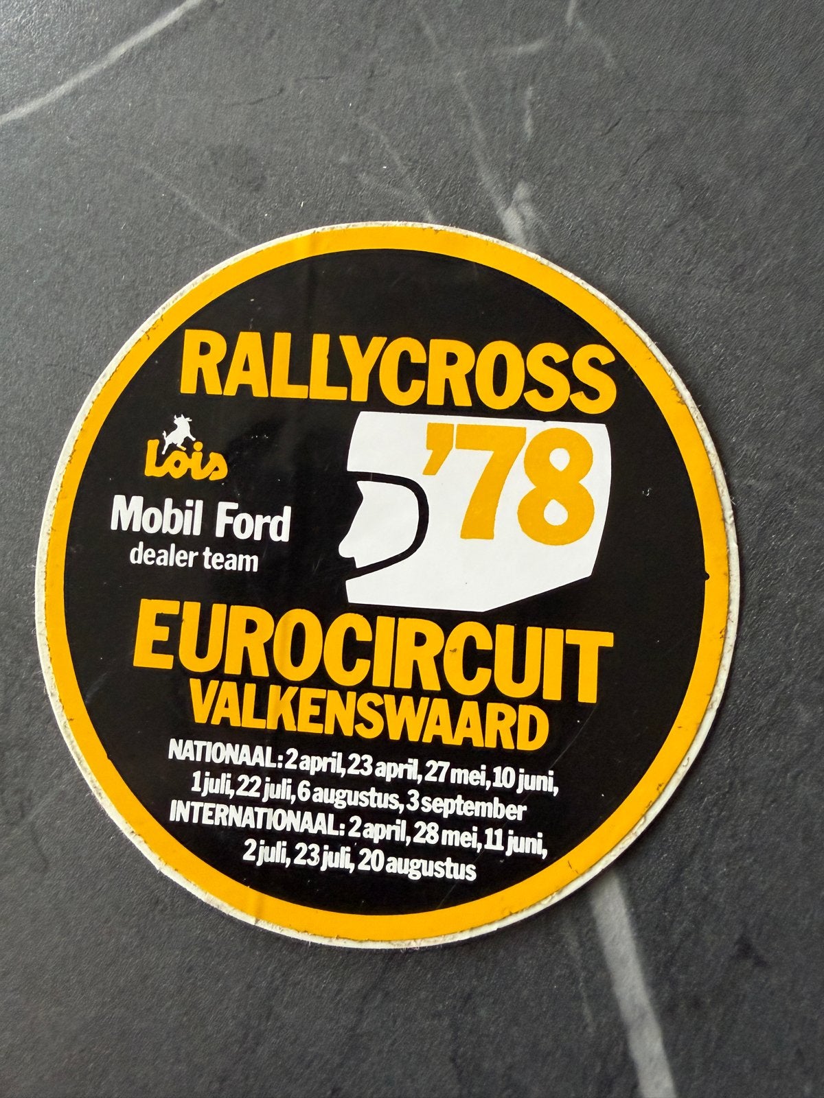 Vintage Rallycross '78 Eurocircuit Valkenswaard sticker, Ophalen, Gebruikt, Auto of Motor