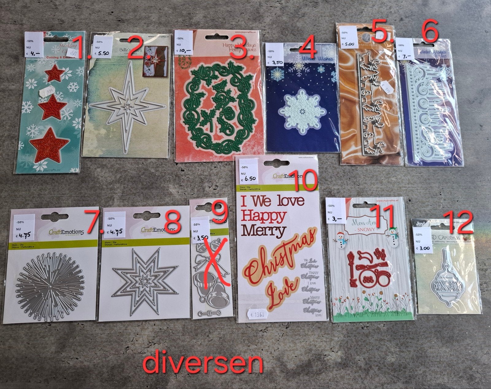 KERST SNIJMALLEN diversen. NIEUW NU HALVE PRIJS.  V.a € 3.50, Ophalen of Verzenden, Nieuw, Kerst, Pons of Mal