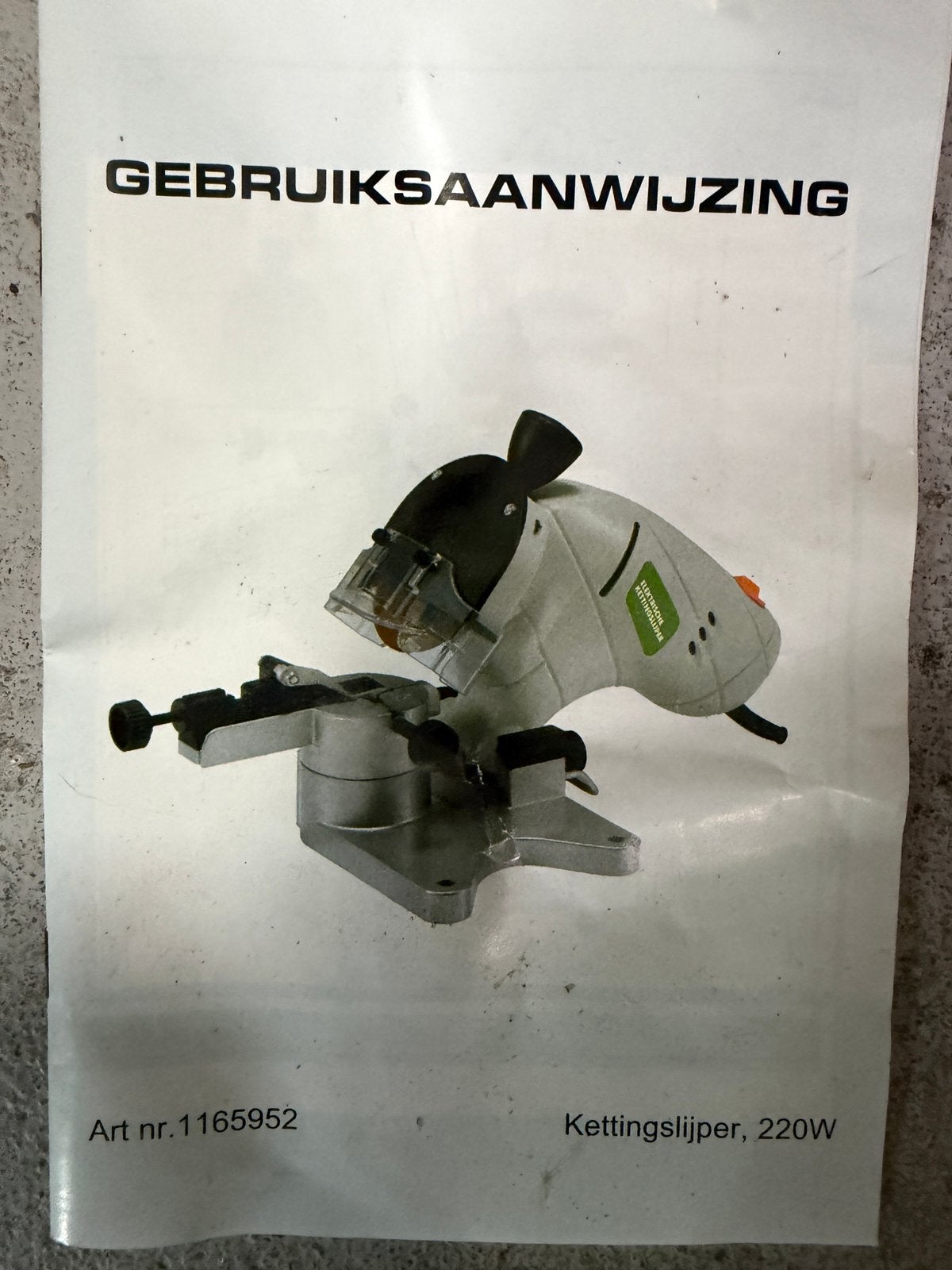 Elektrische kettingzaag slijper, Ophalen, Zo goed als nieuw