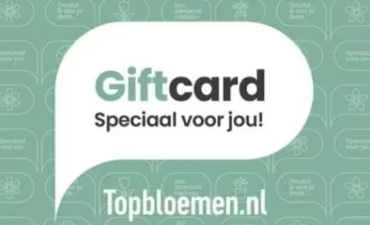 Digitale topbloemen giftcard, Tickets en Kaartjes, Kortingen en Cadeaubonnen, Eén persoon, Cadeaubon, Overige typen