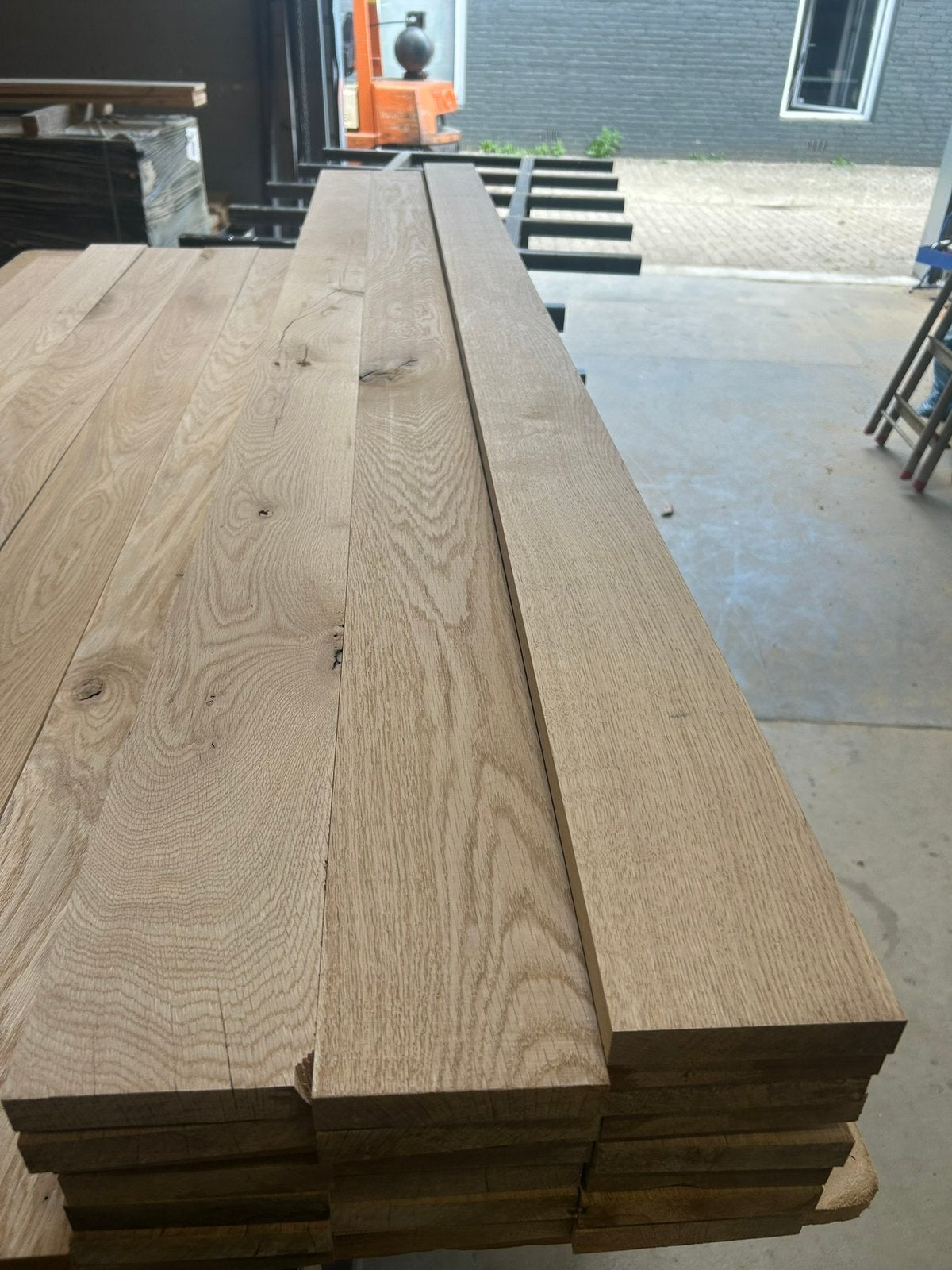 Eiken geschaafd te koop. 120 mm breed 23 mm dikte 150/250cm, Doe-het-zelf en Verbouw, Hout en Planken, Minder dan 25 mm, Eiken