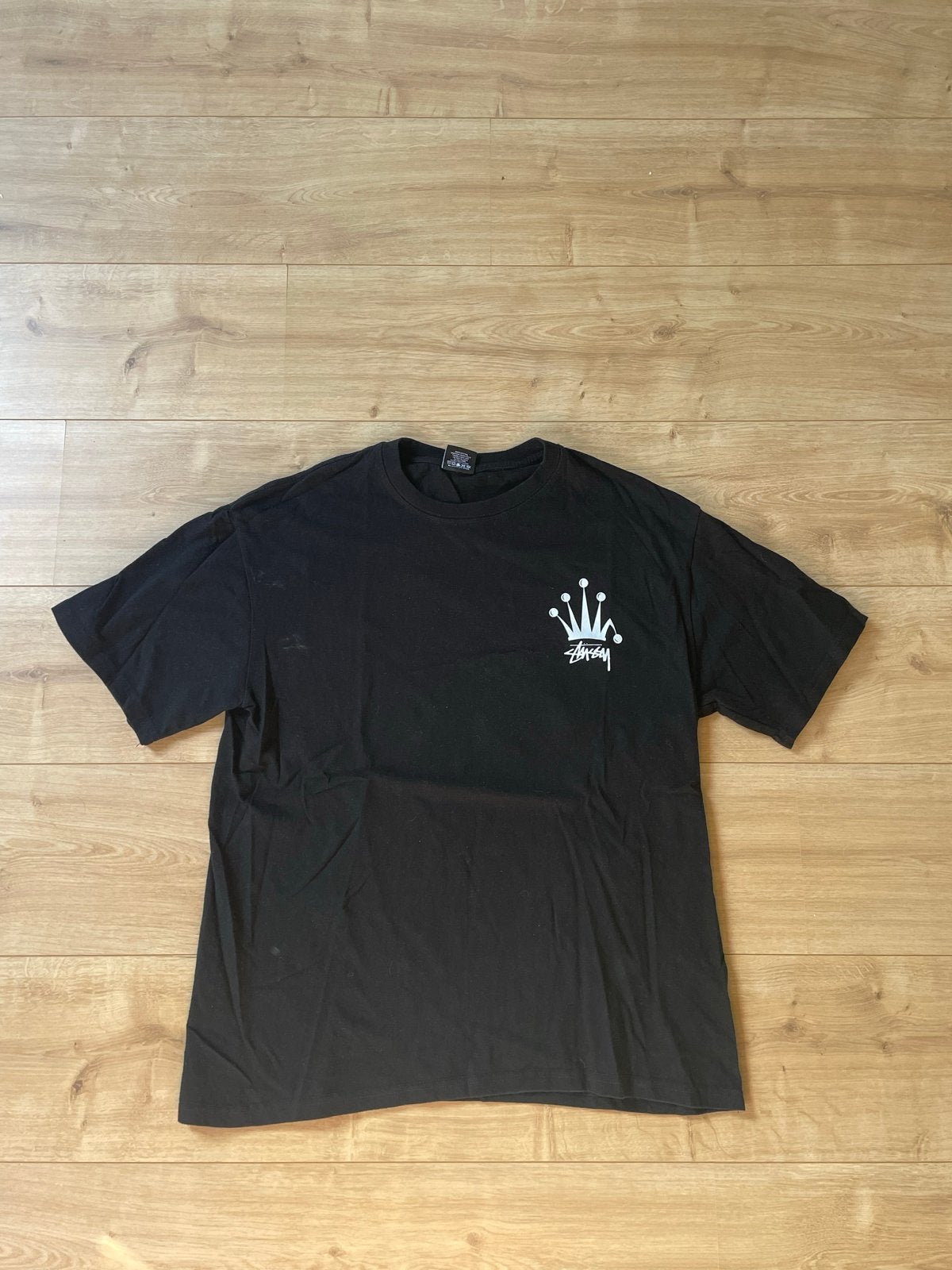 Stussy T-shirt Zwart Maat L, Ophalen of Verzenden, Gedragen, Maat 52/54 (L), Zwart