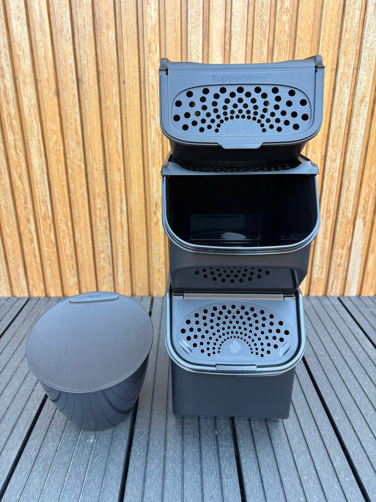 Tupperware Smart set: Aardappels, uien & knoflook, Mepal GFT, Huis en Inrichting, Keuken | Tupperware, Ophalen of Verzenden, Gebruikt