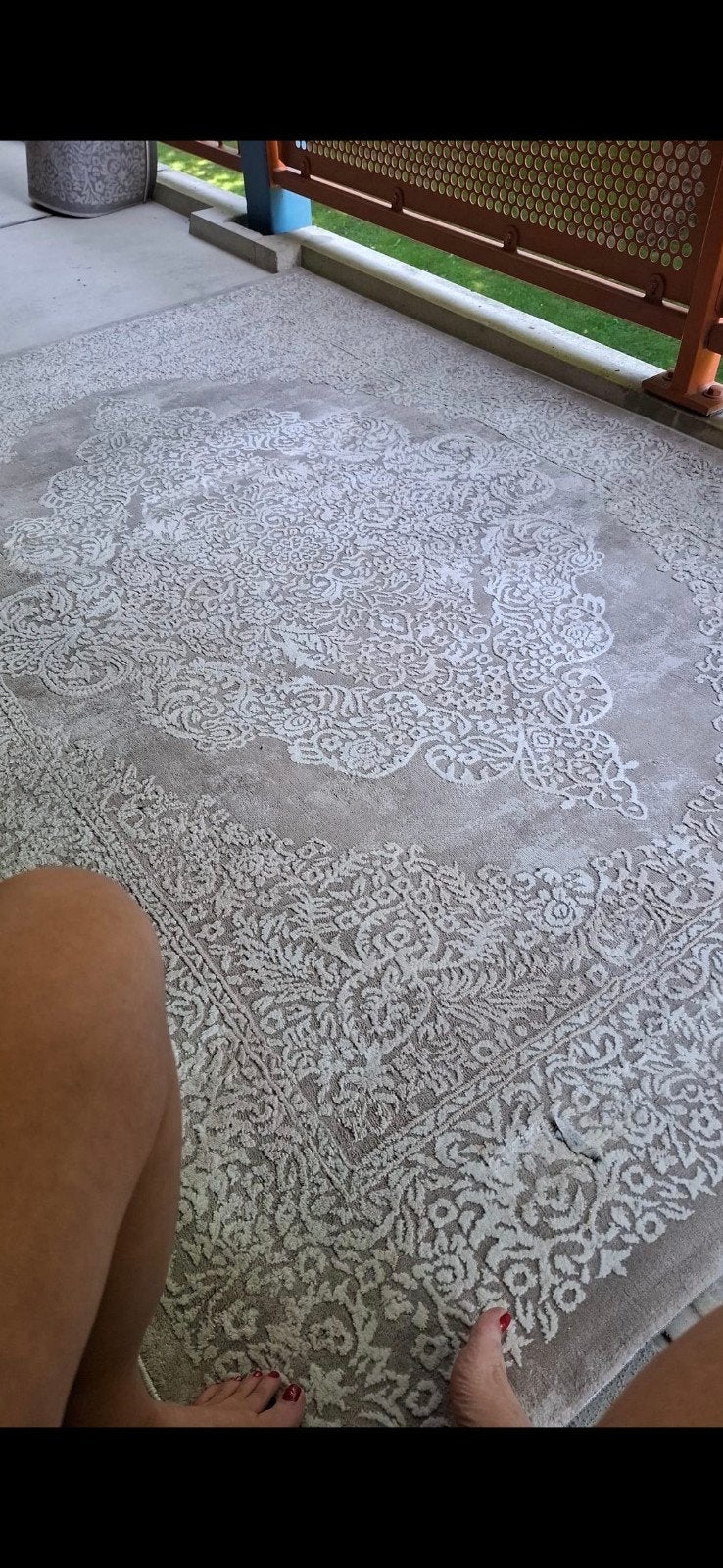 Sehrazat Lexa Collection Tapijt - Grijs/Crème, Gebruikt, 150 tot 200 cm, 200 cm of meer, Ophalen of Verzenden