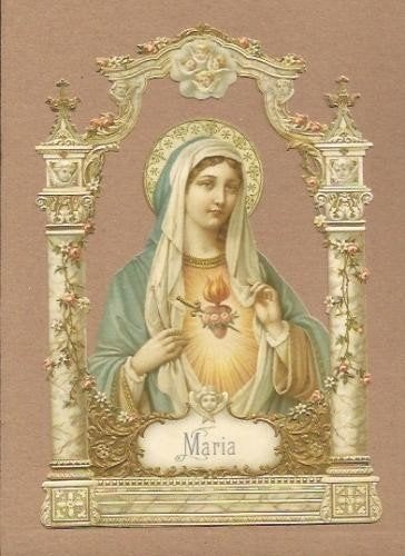 Religeuze afbeelding Maria poezieplaatjes 5144, Verzamelen, Ophalen of Verzenden