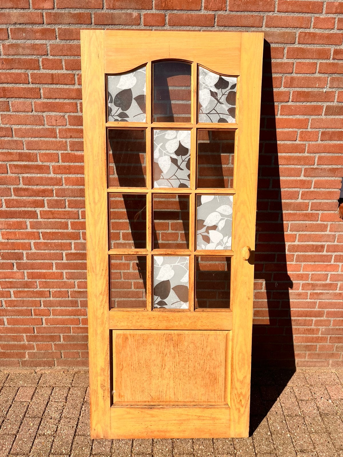 Stompe deur met glas, Doe-het-zelf en Verbouw, Deuren en Horren, Ophalen, Binnendeur, 200 tot 215 cm, Glas