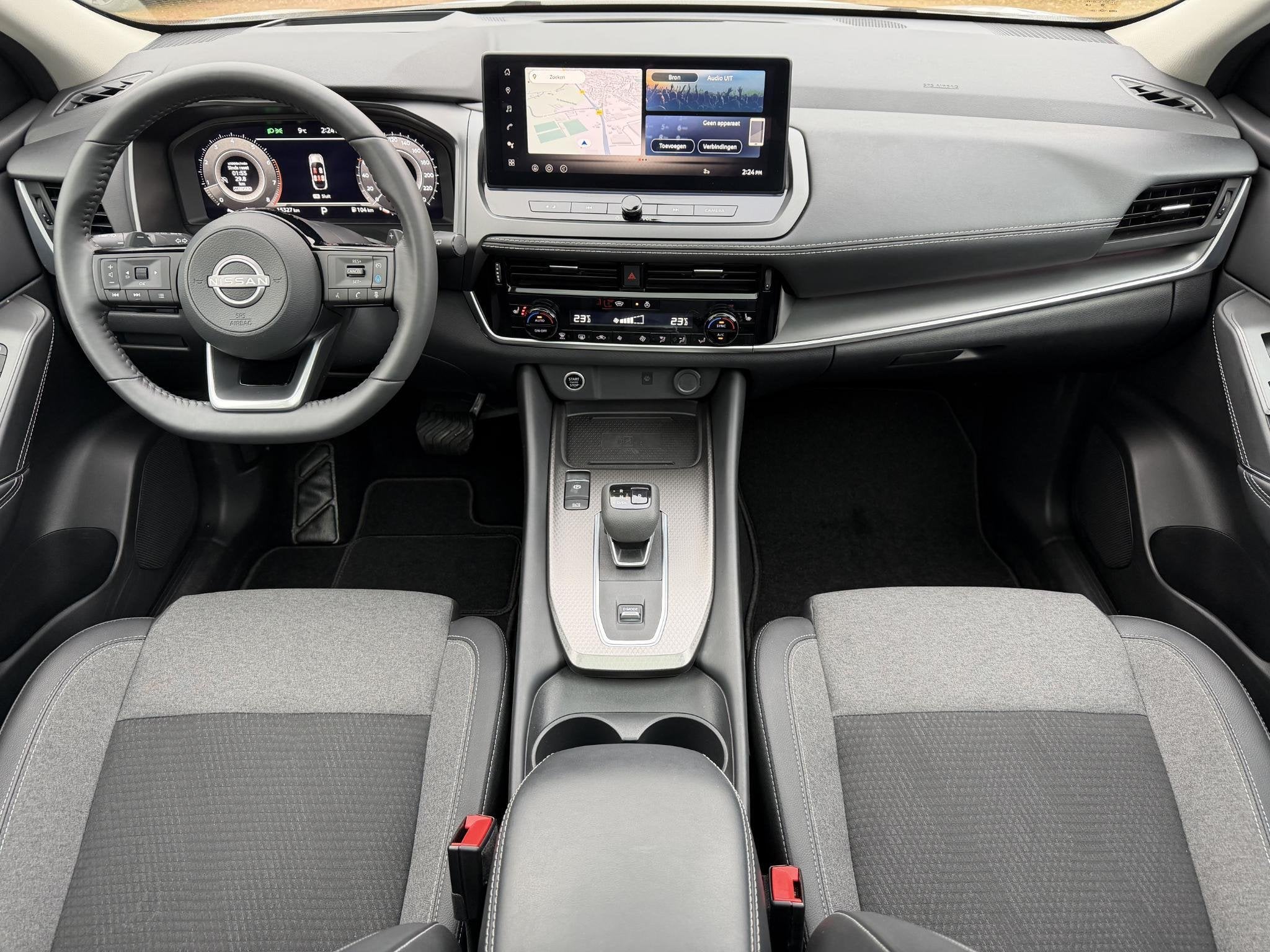 Nissan Qashqai 1.3 MHEV Xtronic N-Connecta / Fabrieksgaranti, Auto's, 4 cilinders, Leder en Stof, Wit, 1365 kg