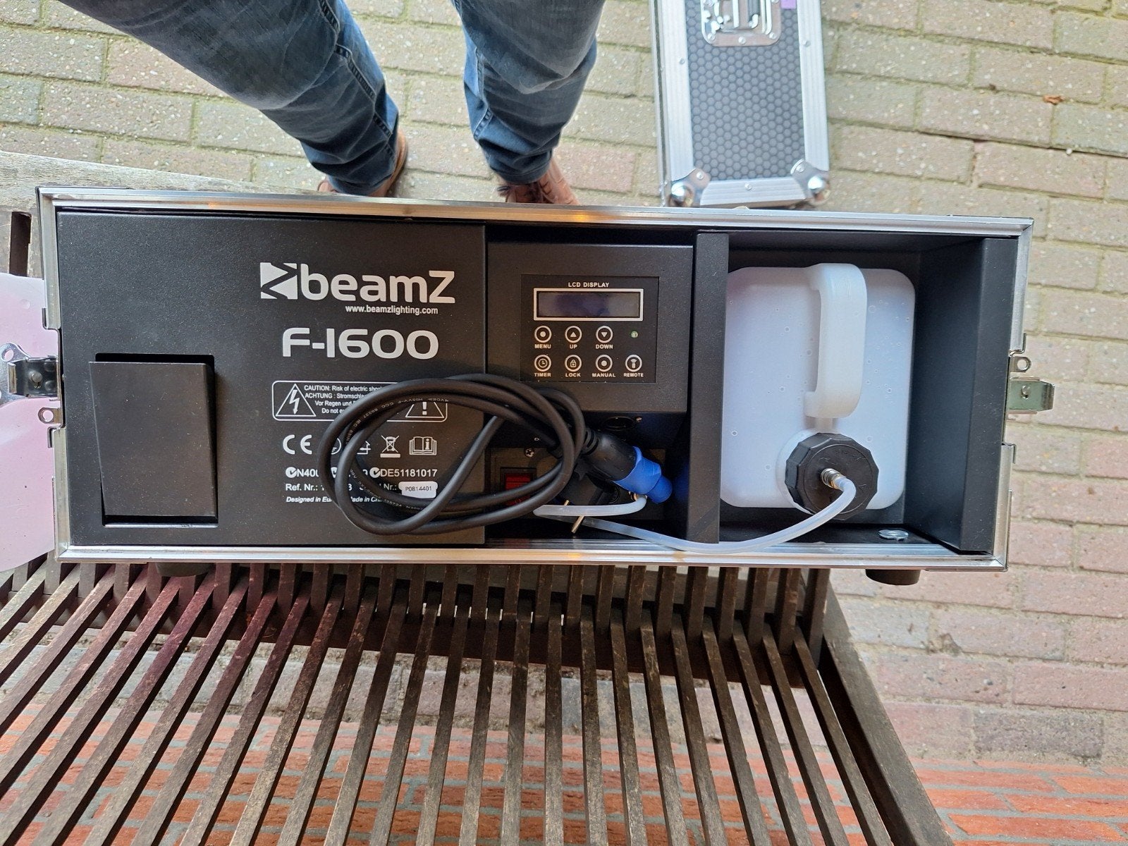 BeamZ F-1600 Rookmachine met Flightcase, Ophalen, Zo goed als nieuw, Rookmachine
