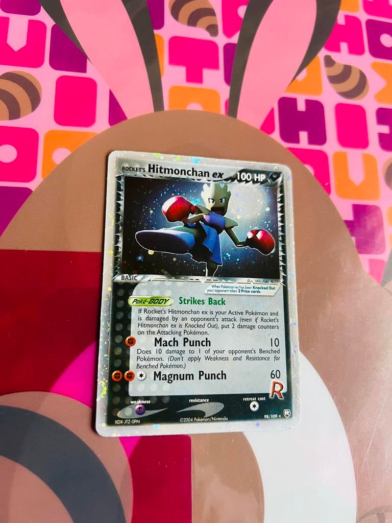 Rocket’s Hitmonchan Ex 98/109 Ex Team Rocket Holo Pokemon, Verzenden, Zo goed als nieuw