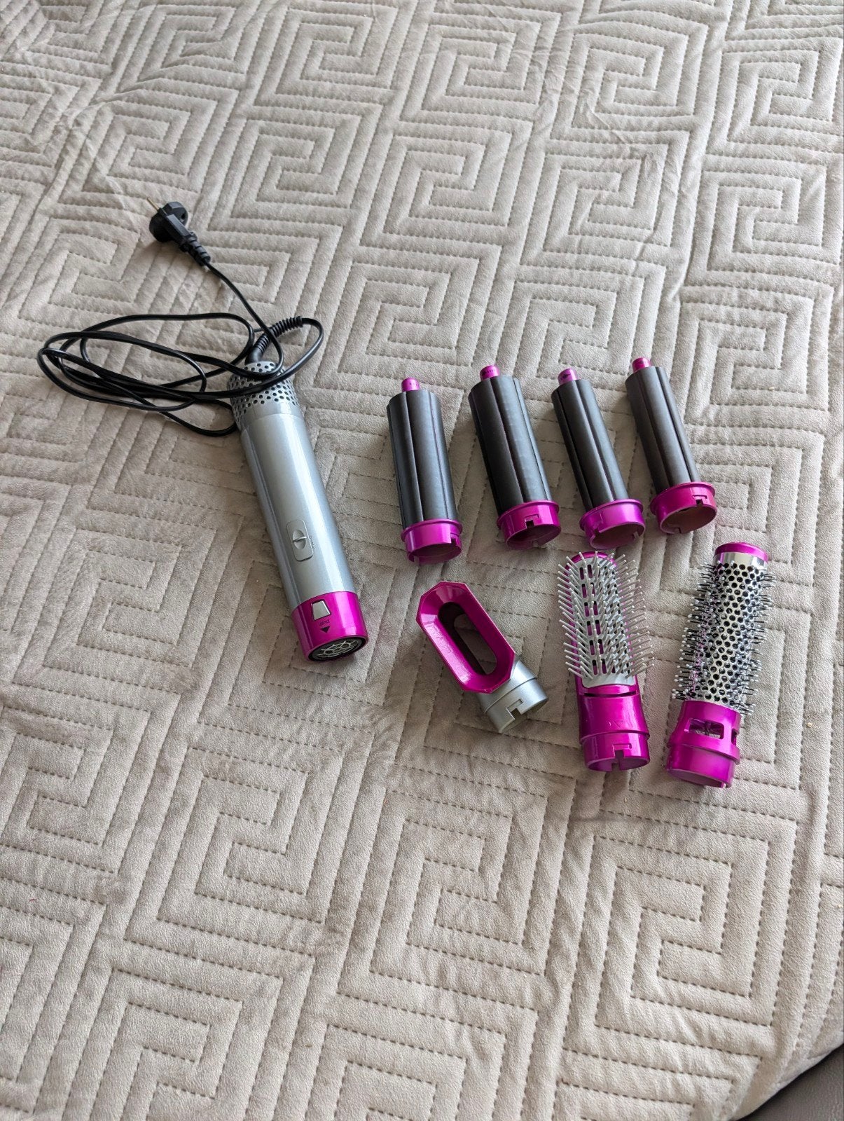 Hot Air Styler 1000W met diverse opzetstukken en opberddoos, Ophalen of Verzenden, Gebruikt, Haarverzorging