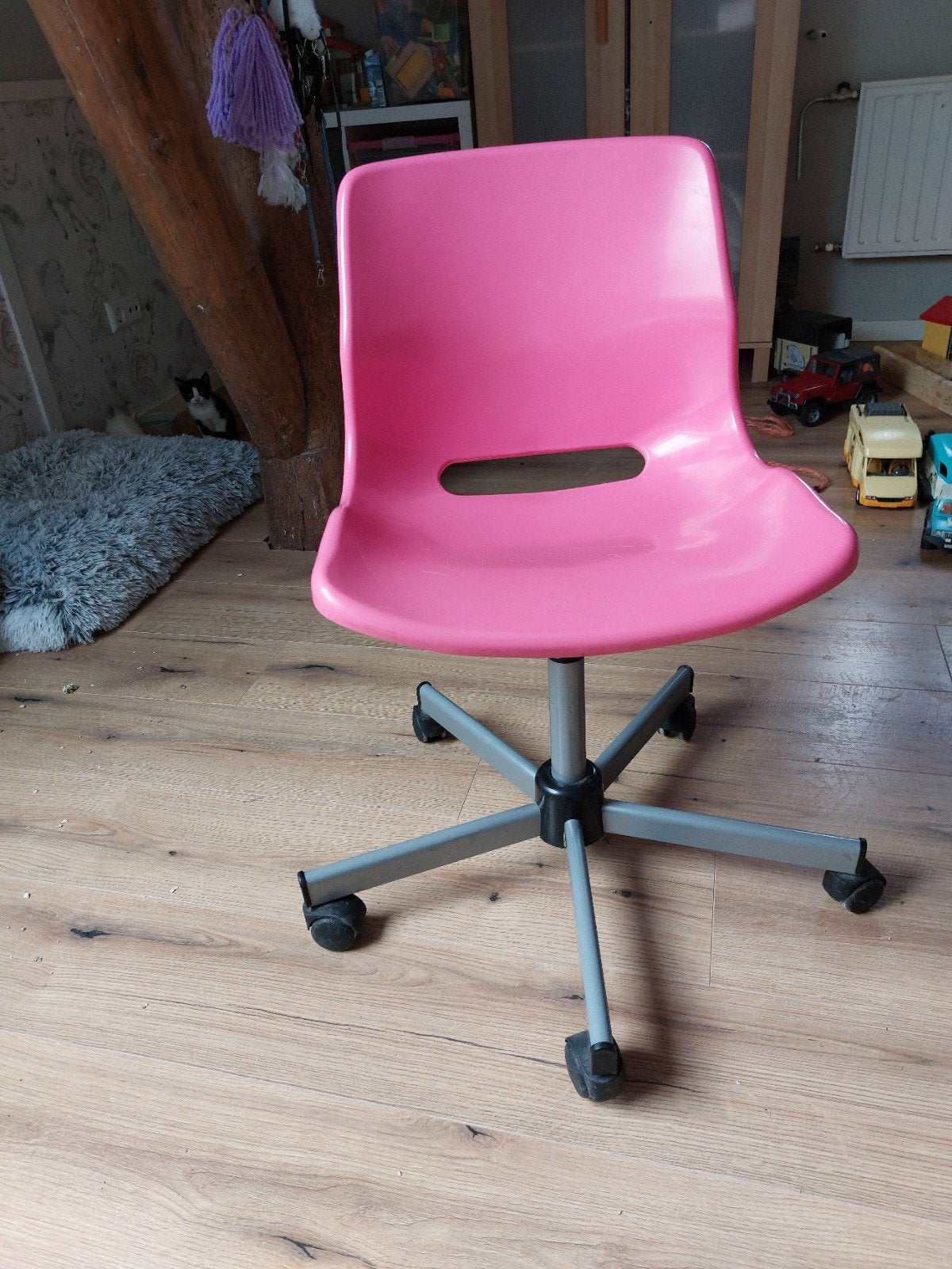Roze bureaustoel voor kinderen - Gebruikt, Huis en Inrichting, Ophalen of Verzenden, Gebruikt, Roze, Bureaustoel
