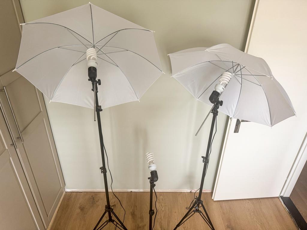 Studioverlichting ESSDI - 3 statieven, 2 softboxen, Ophalen, Zo goed als nieuw, Overige typen