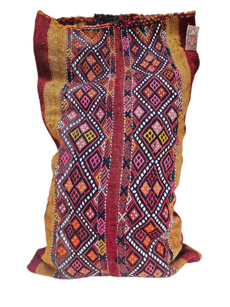 Handmade Persian wool Soumak cushion sack nomad 67x117cm
