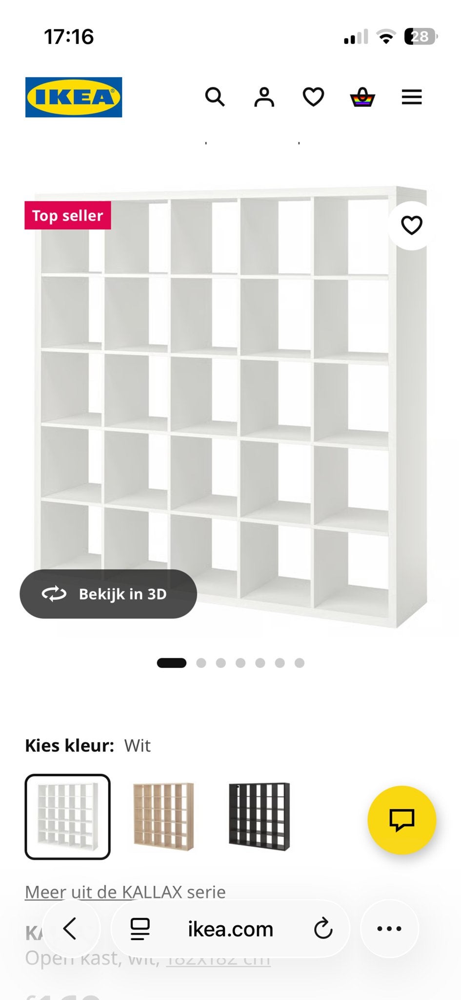 Vanavond gratis ophalen: IKEA Kallax kast + lades en deuren, Ophalen, Gebruikt