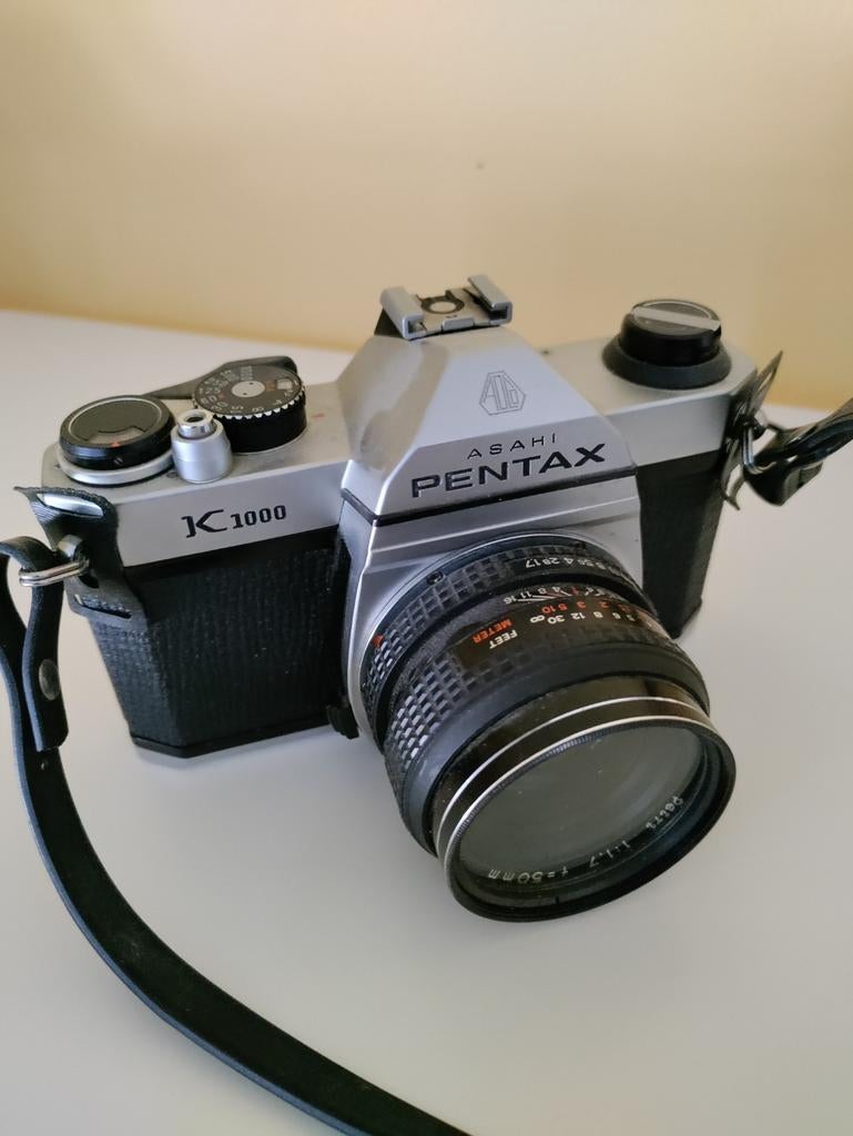 Asahi Pentax K 1000 met Petri lens, Ophalen of Verzenden, Gebruikt, Spiegelreflex, Pentax