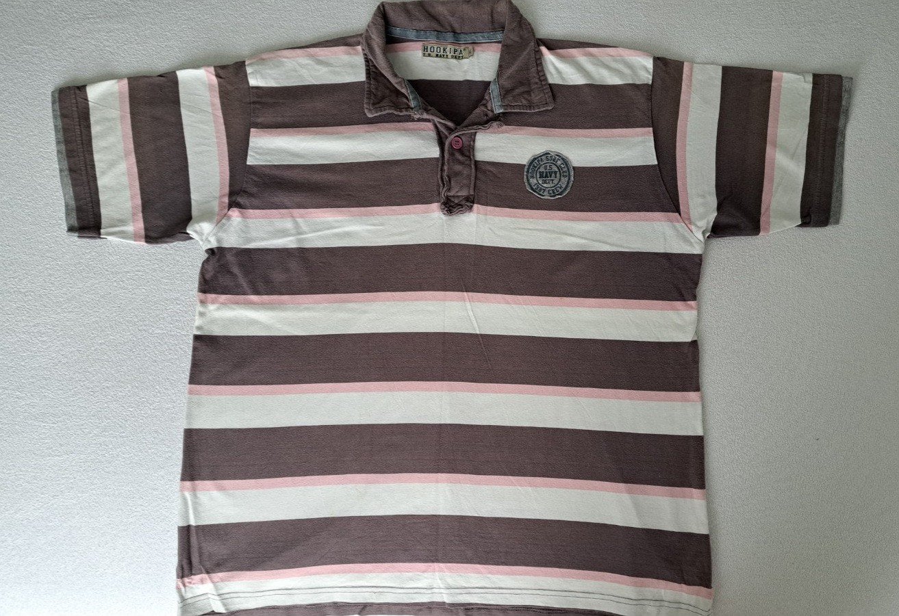 Gestreept shirt, mt. L/XL, Kleding | Heren, Ophalen of Verzenden, Zo goed als nieuw, Maat 52/54 (L), Hookipa
