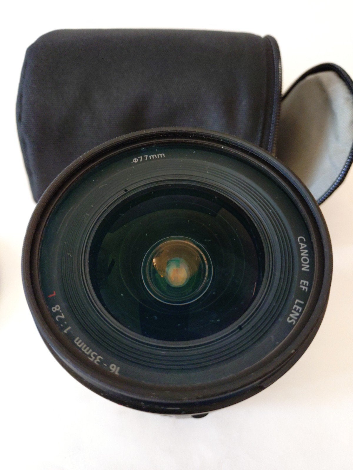 Canon EF 16-35mm f/2.8 L Groothoeklens met Tas, Ophalen, Gebruikt, Beschermhoes/tas, Canon
