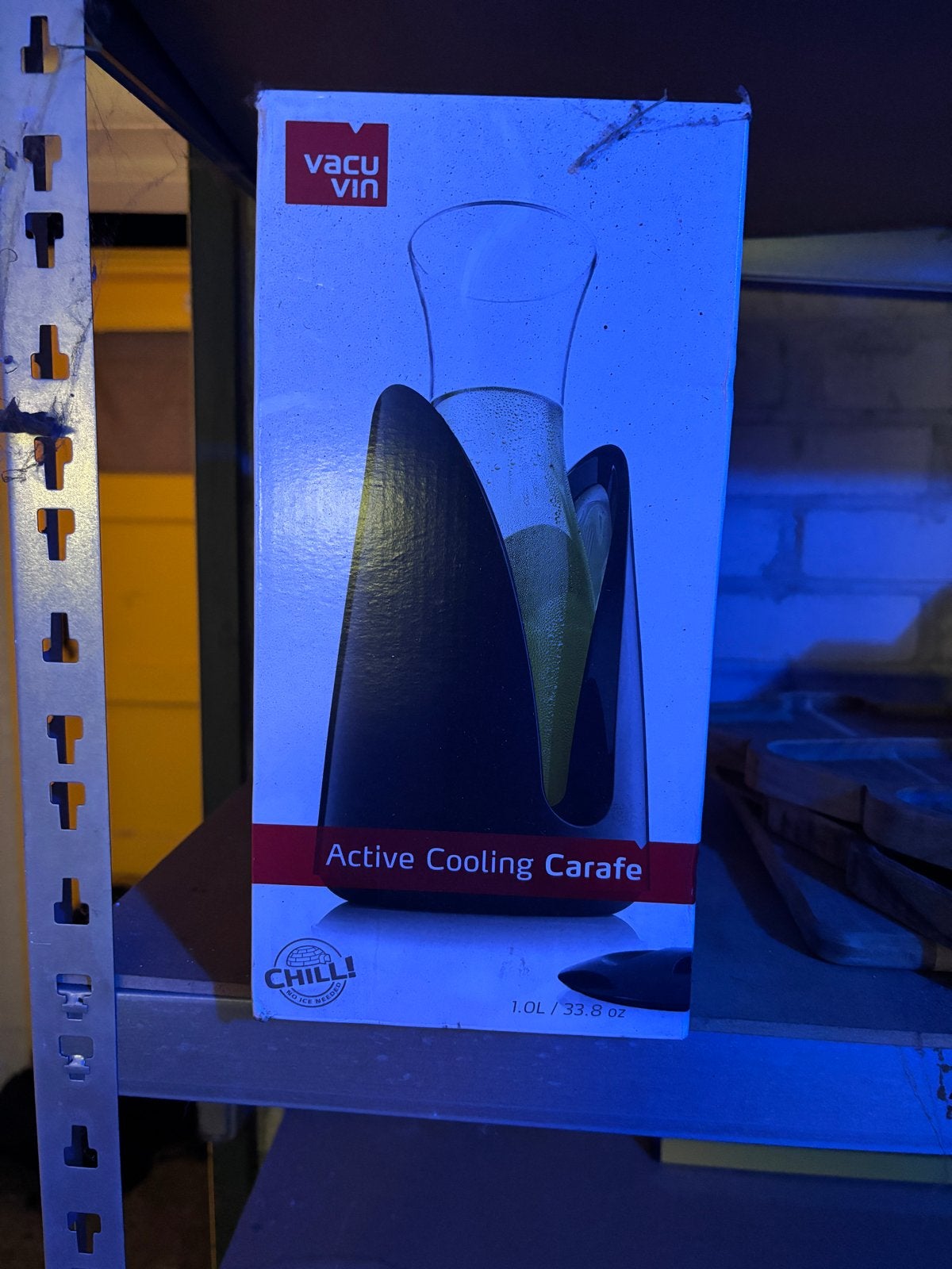Vacu Vin Active Cooling Carafe - 1.0L, Nieuw, Ophalen of Verzenden, Zwart, Overige merken