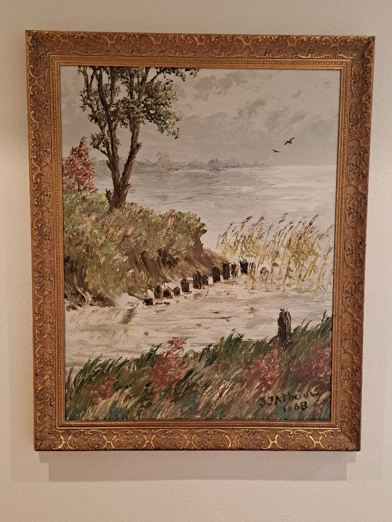 Schilderij J.J. Arbouw met bijpassende lijst moet weg, Antiek en Kunst, Kunst | Schilderijen | Klassiek, Ophalen, Klassiek, Gesigneerd