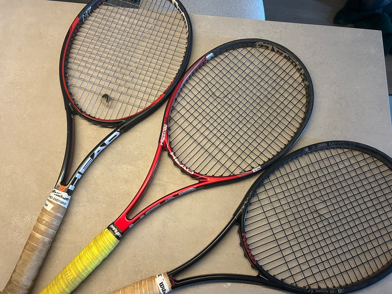 3x Head Prestige MP tennisracket, Gebruikt, Head, Racket, Ophalen