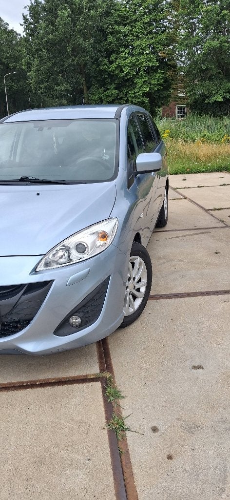 Mazda 5 2.0 110KW 2010 Blauw- 7 persoons- 127.984 km, Auto's, Voorwielaandrijving, Euro 5, Zwart, 4 cilinders