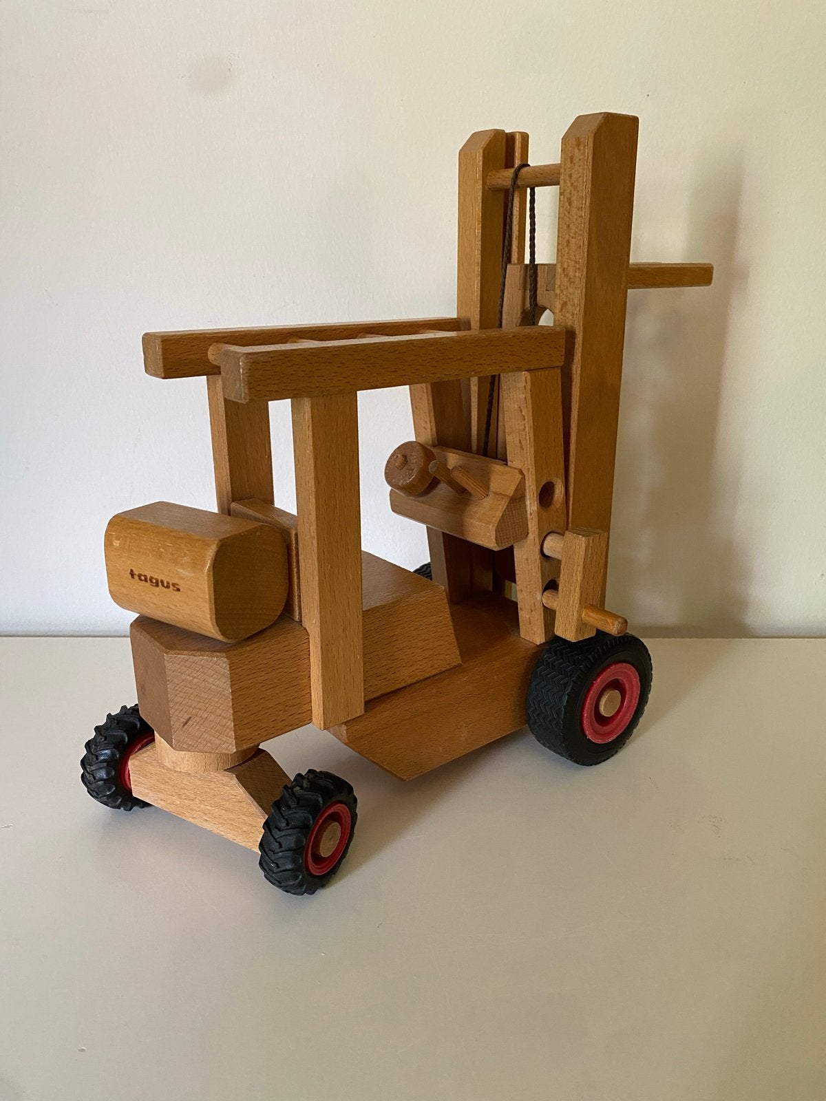 Fagus houten heftruck duurzaam speelgoed, Ophalen of Verzenden, Gebruikt
