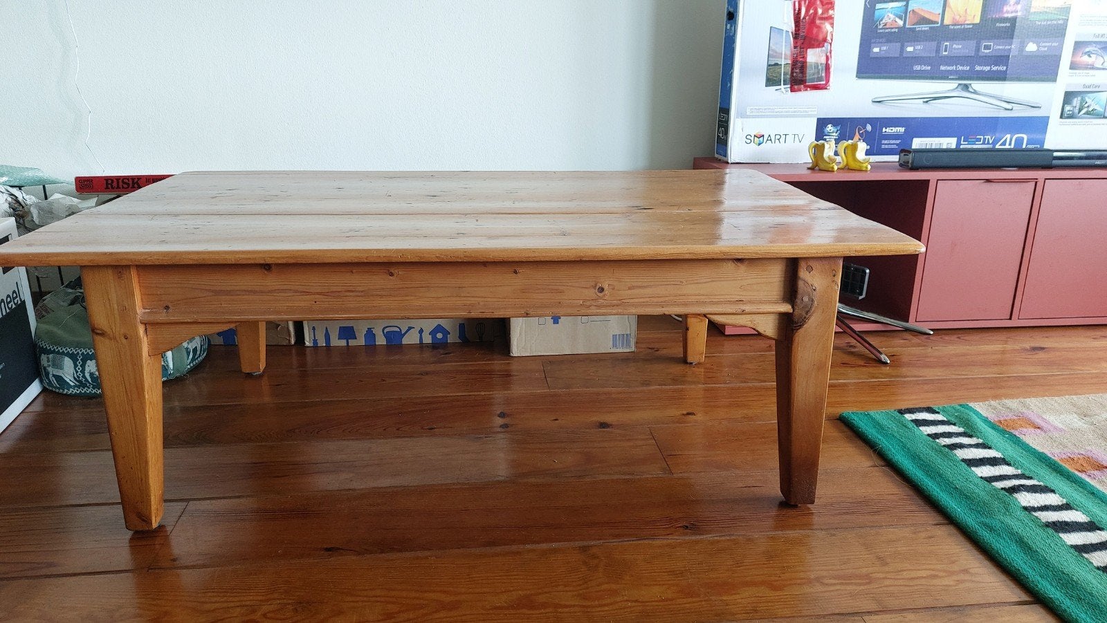 Houten salontafel met lade, Ophalen, 100 tot 150 cm, 50 tot 100 cm, Minder dan 50 cm