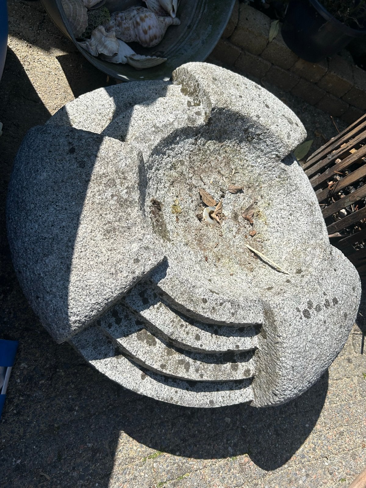 Decoratieve granieten cascade voor tuin of vijver, Tuin en Terras, Tuinbeelden, Ophalen of Verzenden, Gebruikt, Steen, Overige typen