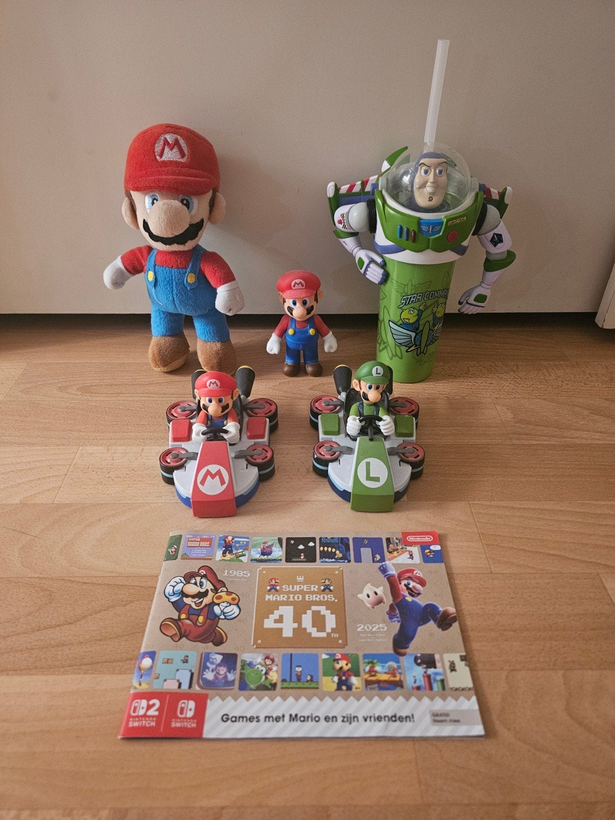 Mario & Luigi speelgoed en Buzz Lightyear beker, Ophalen of Verzenden, Gebruikt, Jongen of Meisje