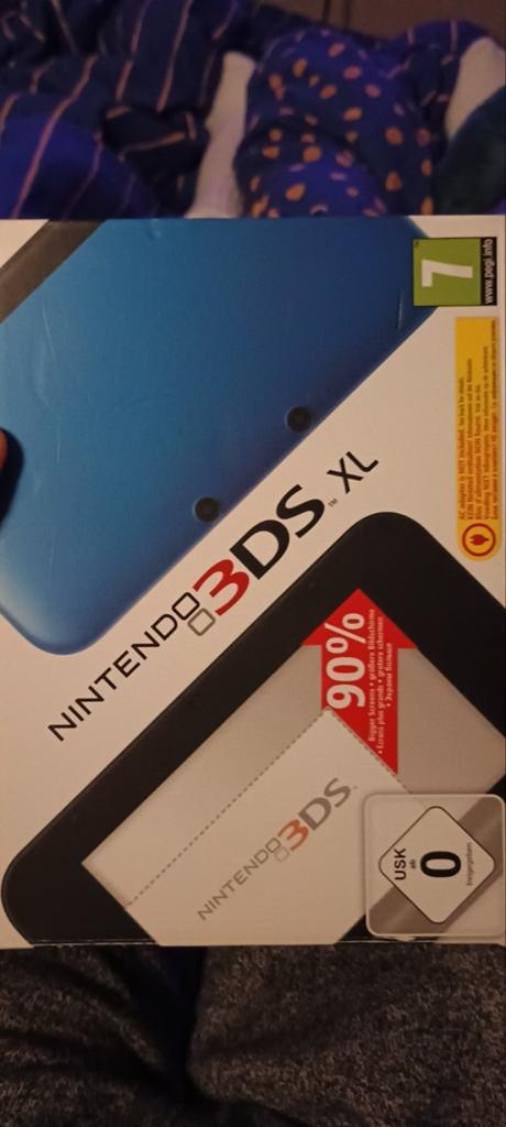 3ds xl blauw met doos, Ophalen of Verzenden, Nieuw, Blauw, 3DS XL
