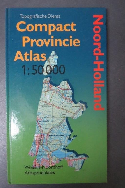 Compact Provincie Atlas Noord-Holland 1:50 000, Overige atlassen, Ophalen of Verzenden, Zo goed als nieuw, 1800 tot 2000