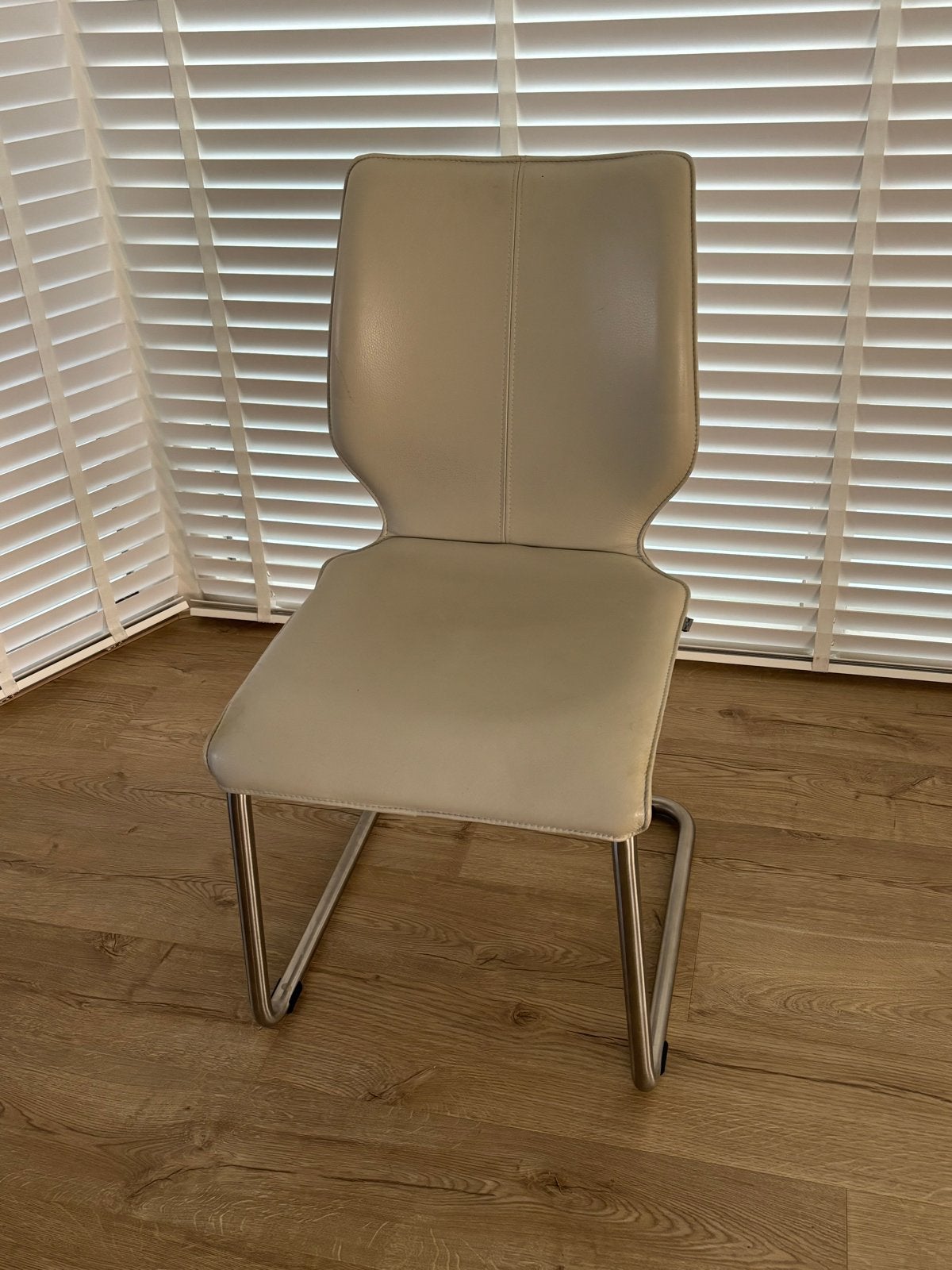 6 Bree's Luna eetkamerstoelen, leer, Huis en Inrichting, Stoelen, Ophalen, Gebruikt, Overige kleuren, Leer