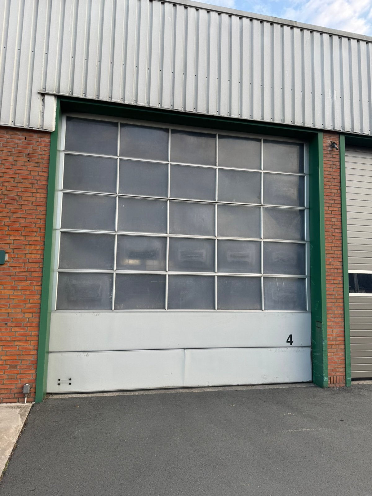 Overheaddeuren grijs 3 stuks 450 cm breed, Ophalen, Kunststof, Gebruikt, Garagedeur