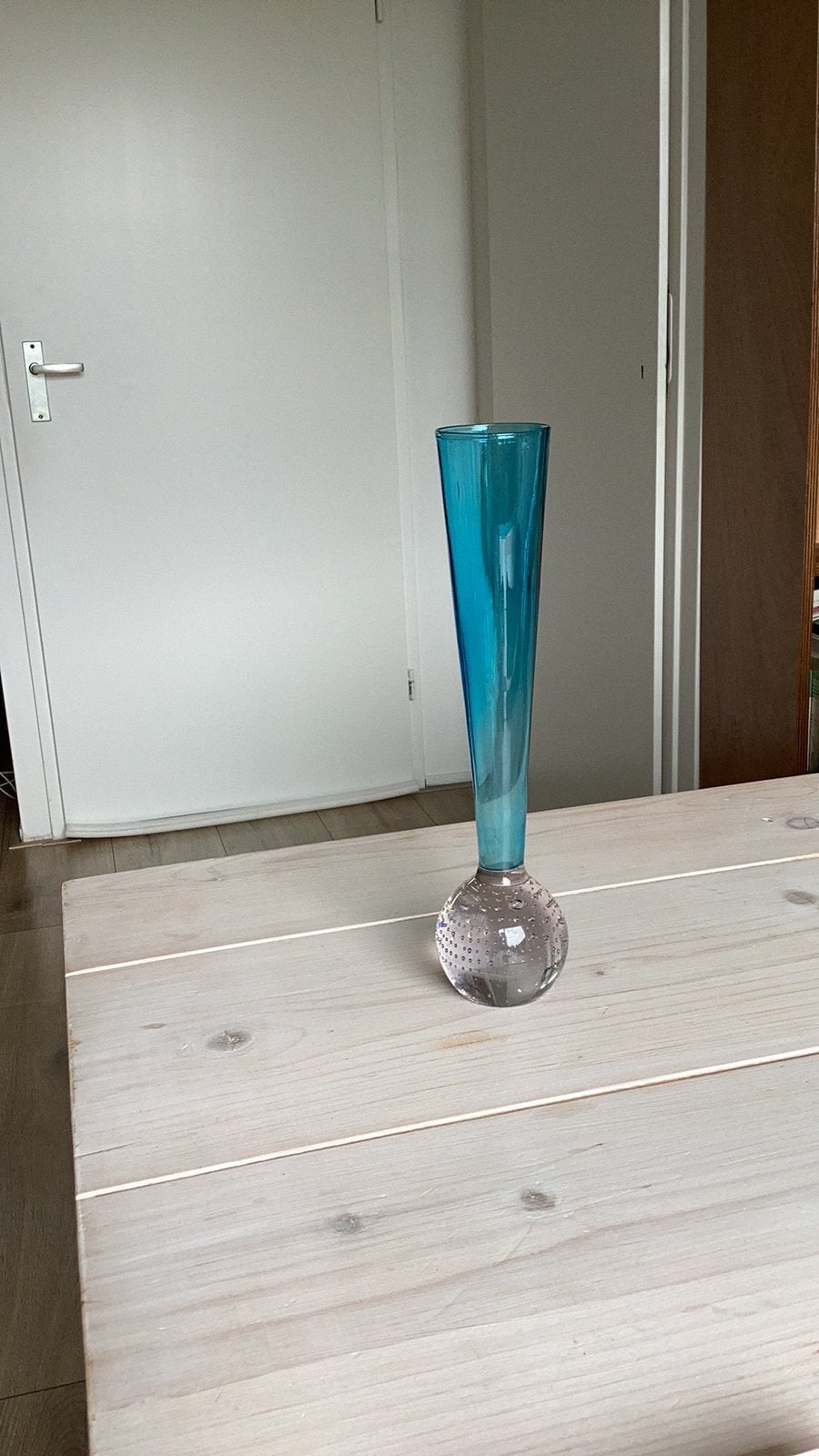Spijkervaasje, Ophalen of Verzenden, Zo goed als nieuw, Blauw, Glas
