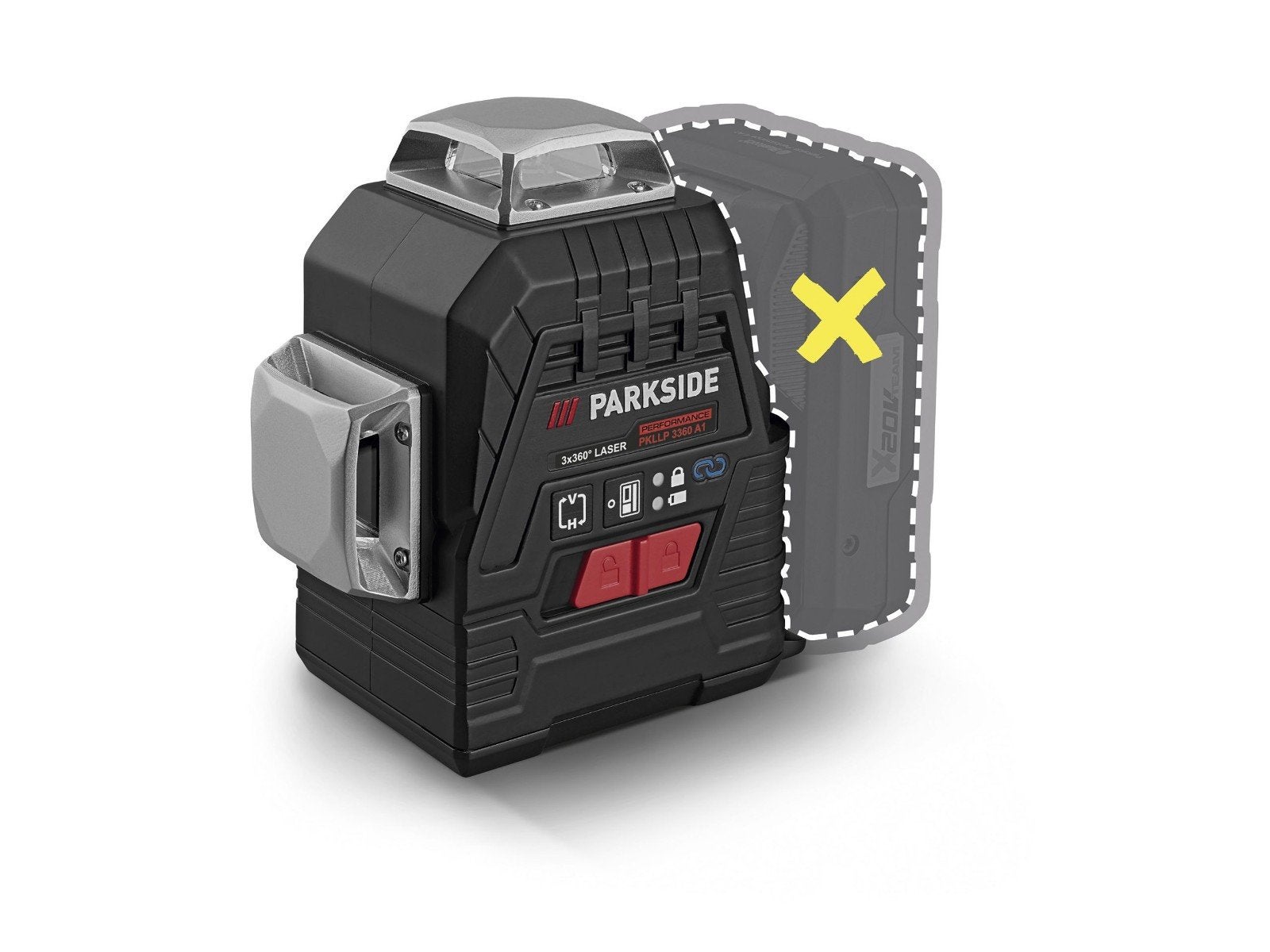 Parkside Performance 20 V accu-kruislijnlaser, Ophalen of Verzenden, Nieuw