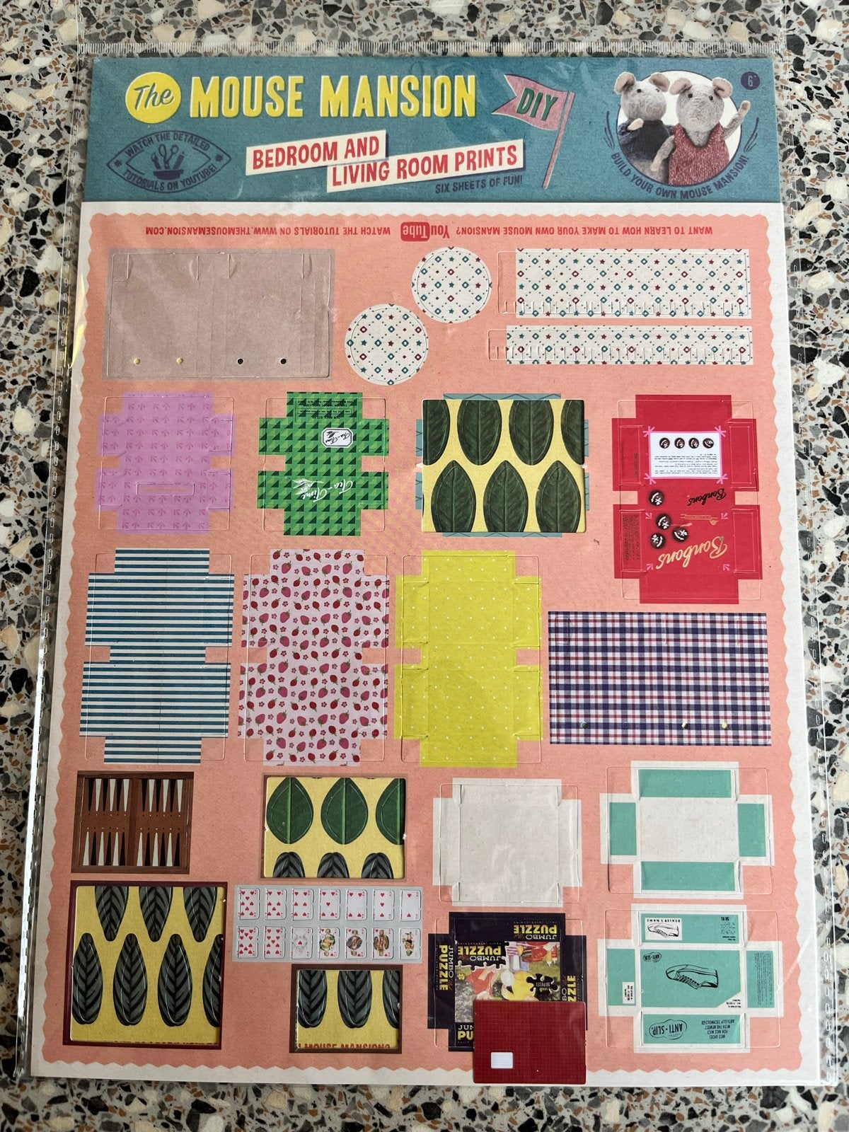 2 x Muizenhuis bouwplaten / The Mouse Mansion DIY Prints, Overige thema's, Nieuw, Meerkleurig, Ophalen of Verzenden
