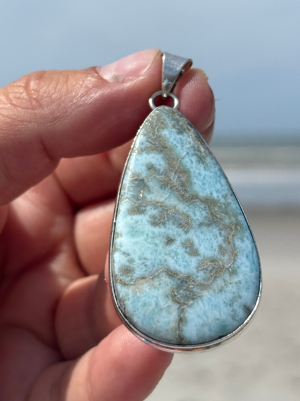 Prachtige Larimar Hanger Zeldzame Edelsteensieraden, Overige voorstellingen, Nieuw, Ophalen of Verzenden, Schimmelstraat 5