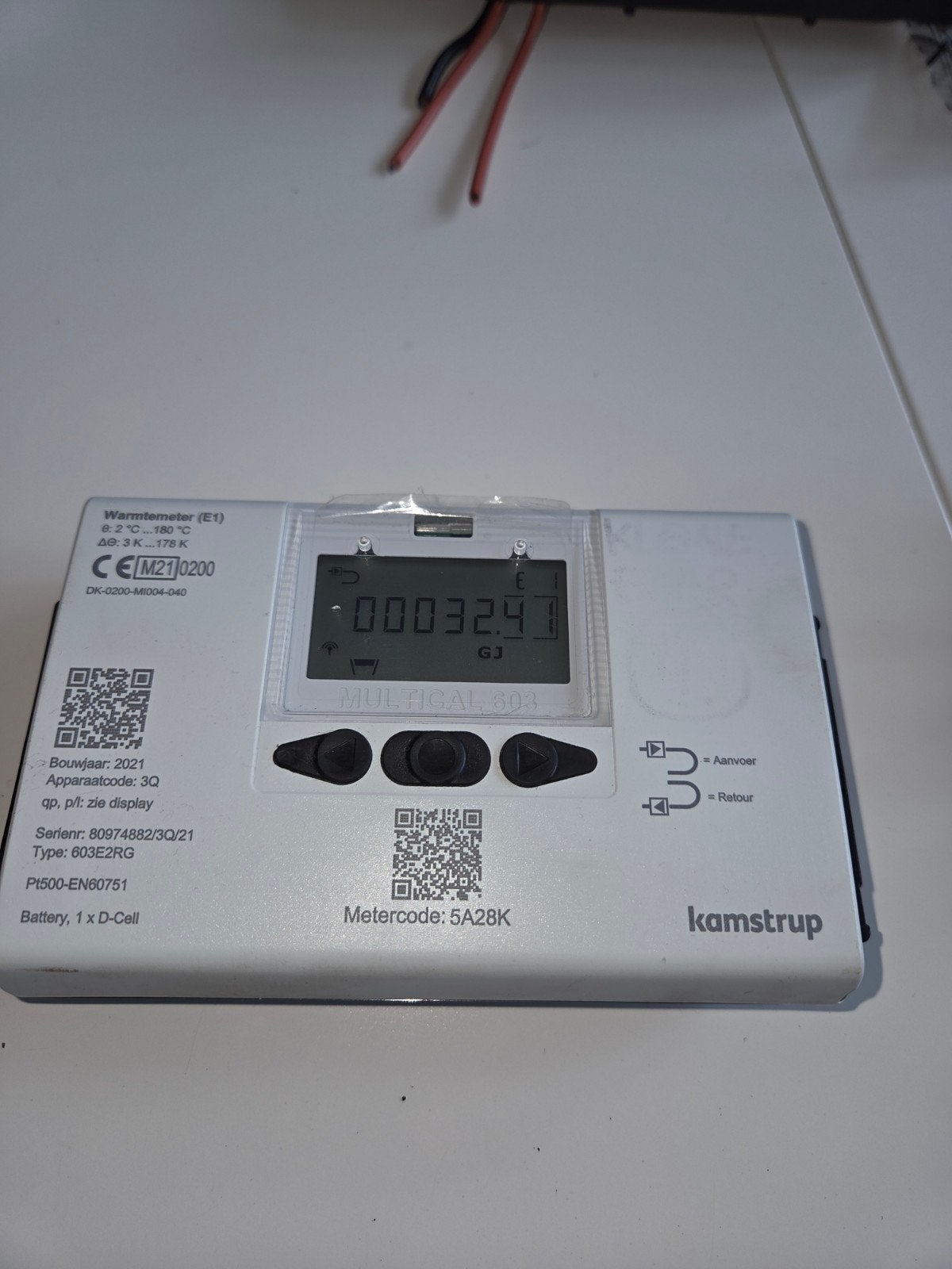 Kamstrup Multical 303 Warmtemeter (E1) - Nieuwstaat, Doe-het-zelf en Verbouw, Ophalen, Zo goed als nieuw, Overige meters