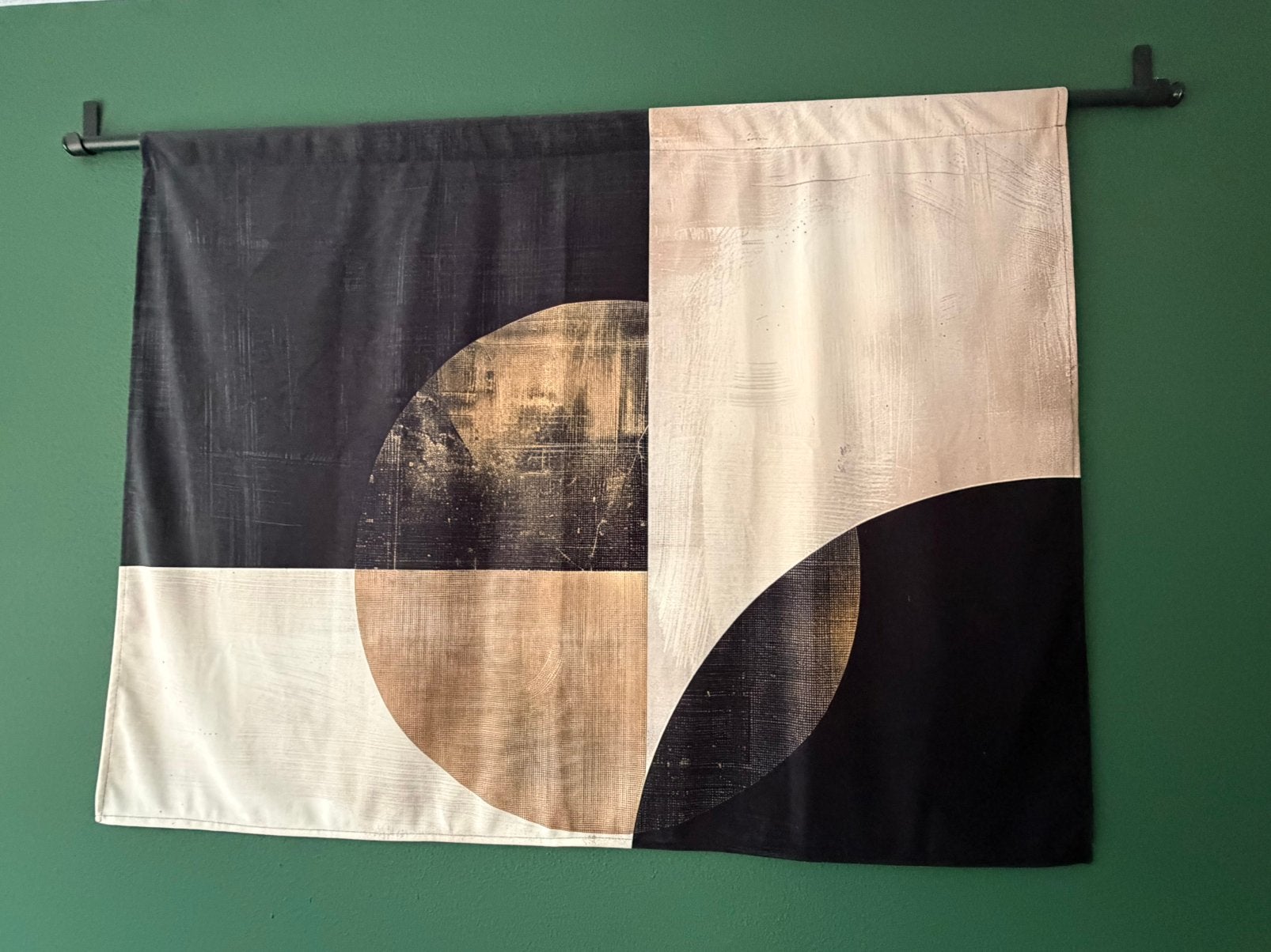 Wand doek zwart - wit, Ophalen, Zo goed als nieuw
