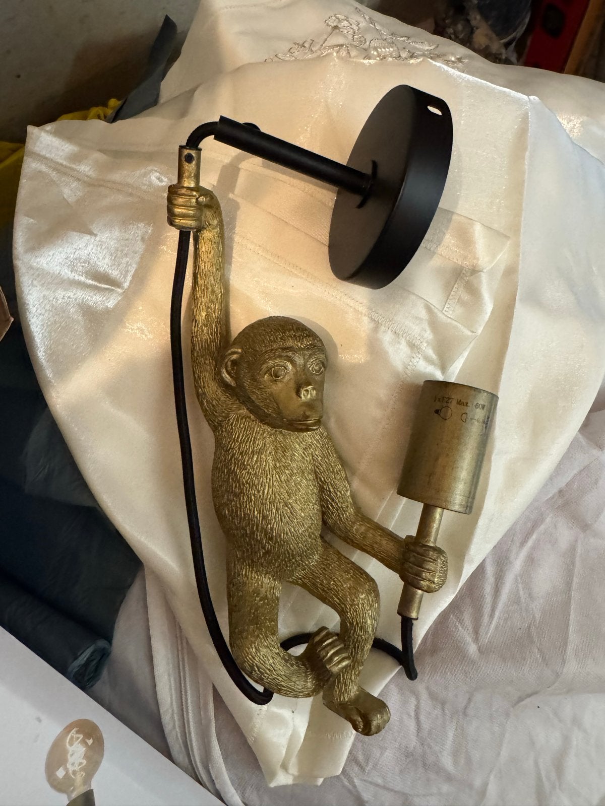 Lucide Aap Wandlamp - Gouden Design Verlichting, Ophalen of Verzenden, Zo goed als nieuw