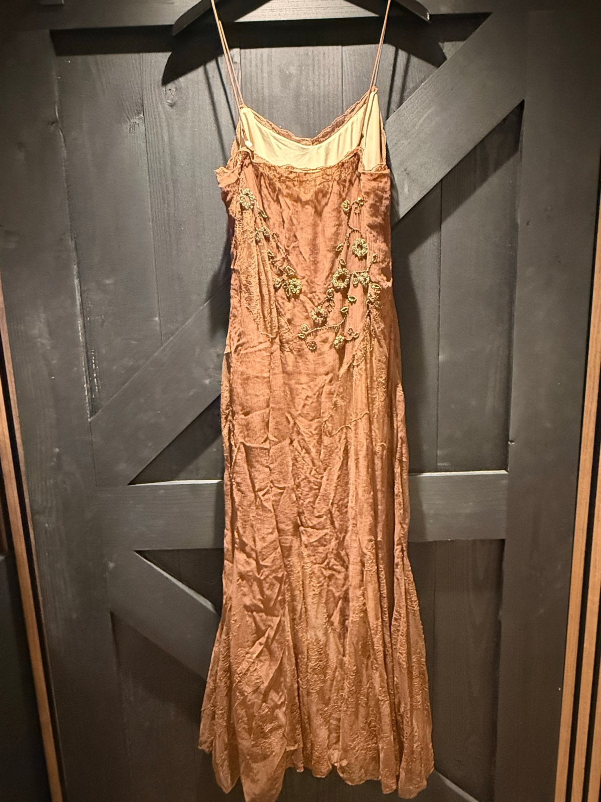 Free People Maxi Jurk met Kralen en Borduurwerk - Maat L, Kleding | Dames, Bruin, Maat 42/44 (L), Nieuw, Ophalen of Verzenden