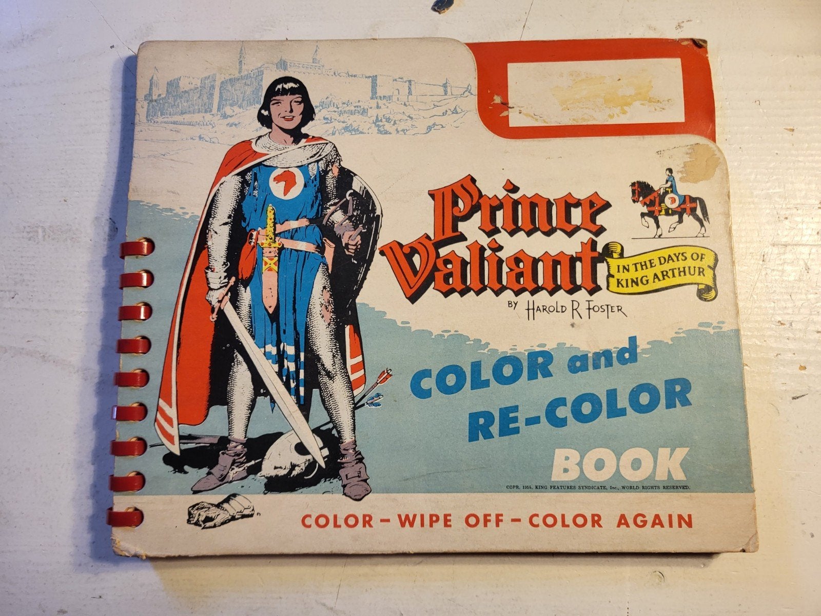 prins prince valiant color and re-color boek 1953, Verzamelen, Ophalen of Verzenden, Zo goed als nieuw, Boek of Spel