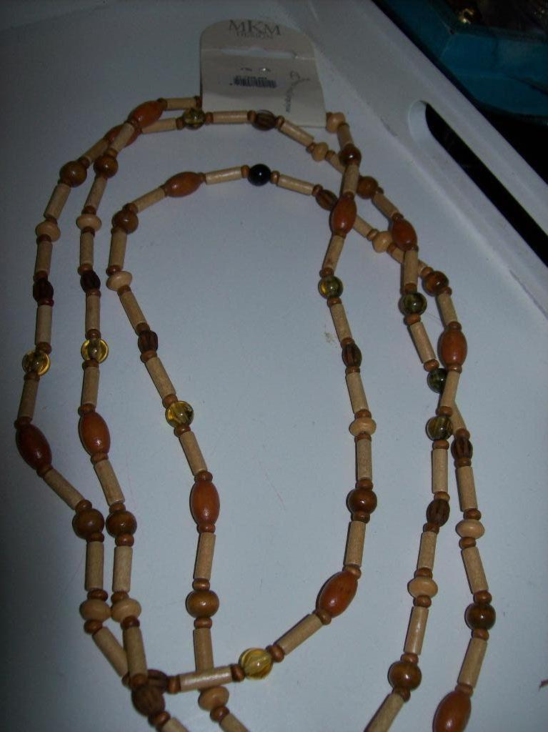 Ketting Bruin tinten Houten Kralen Leuk model, Verzenden, Nieuw, Bruin, Overige materialen