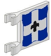 Lego Pirates Pirates I Vlag Imperial Soldiers Blauw 2335p04, Lego, Zo goed als nieuw, Losse stenen, Pirates