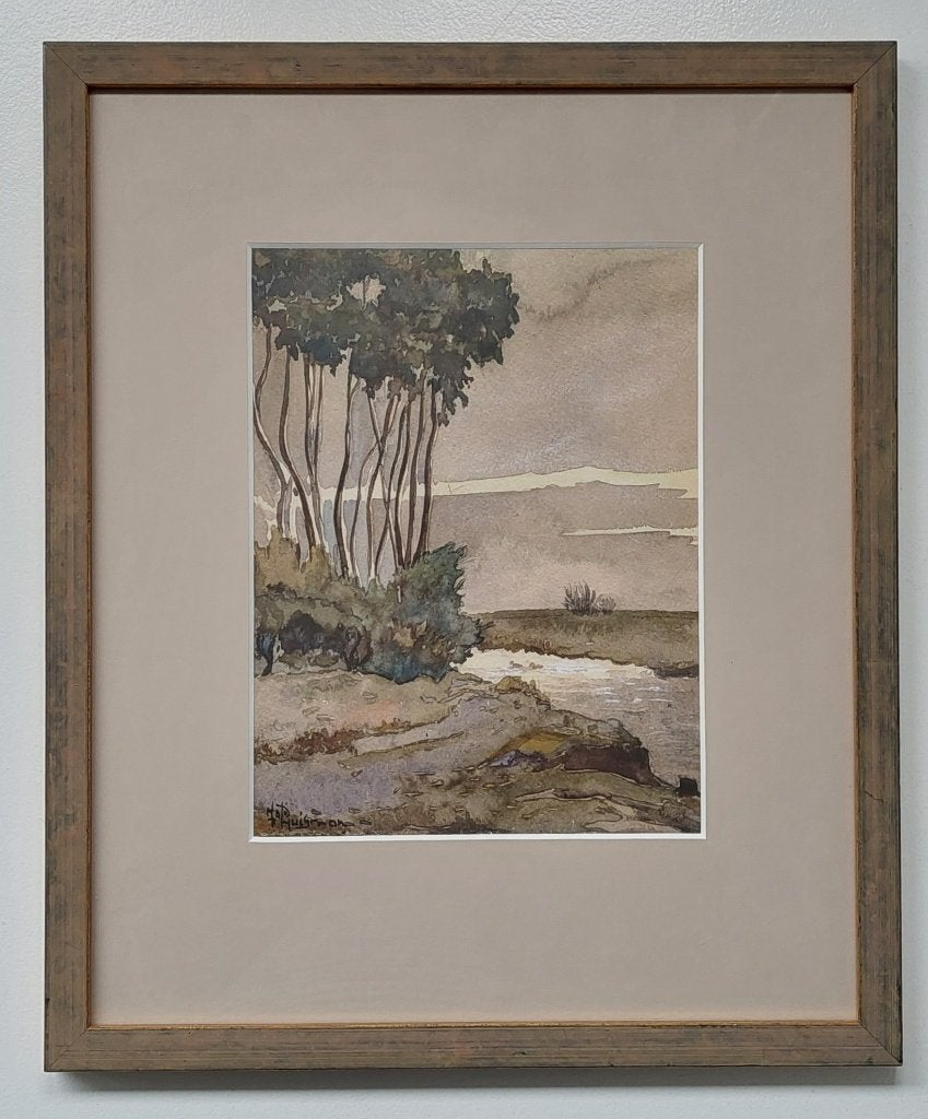 Texels Landschapje van Jopie, Antiek en Kunst, Ophalen of Verzenden, Foto, Print/reproductie, Achter glas