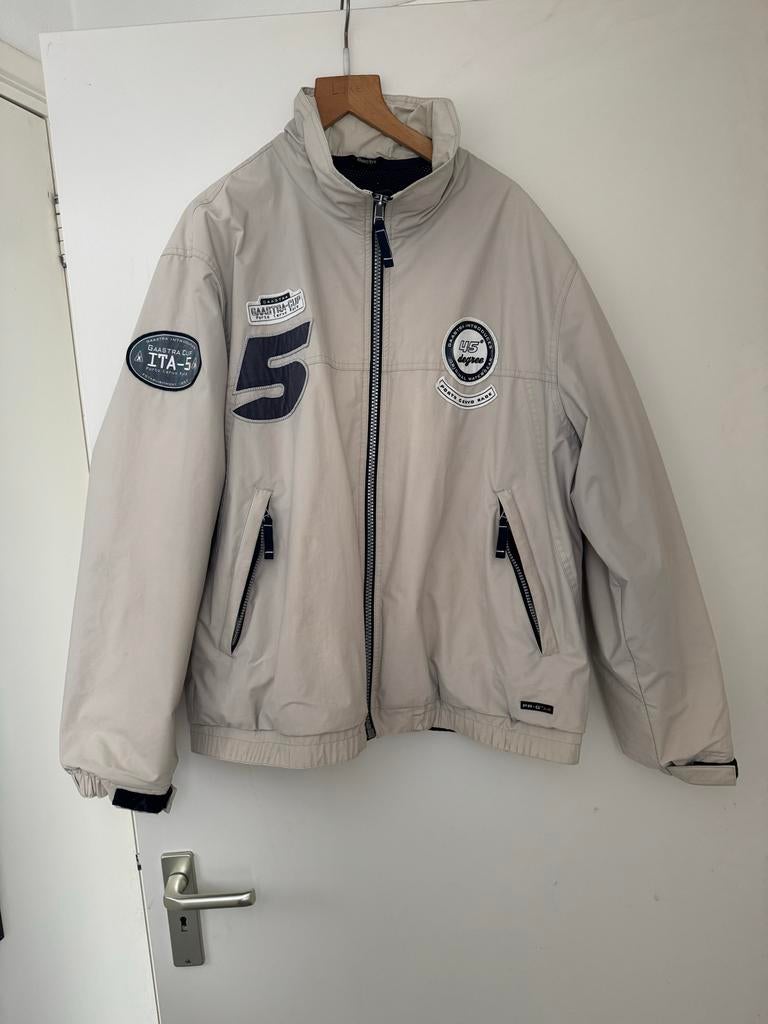 GAASTRA Cup Jas - Beige met Patches - Maat XL, Ophalen of Verzenden, Gedragen, Maat 56/58 (XL), Beige