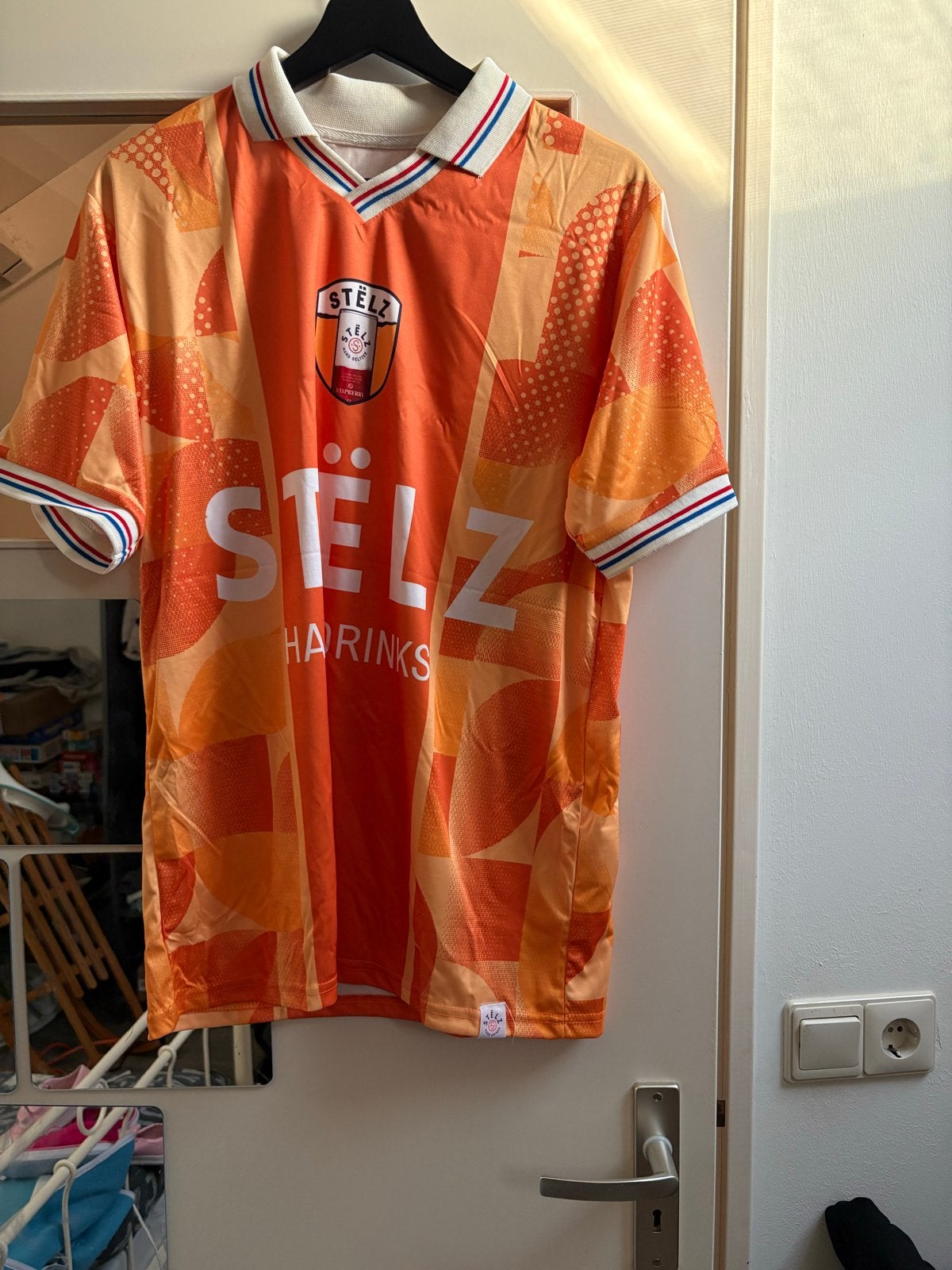 Stelz WK Voorspel Shirt Maat S/M - Oranje Voetbalshirt, Kleding | Heren, Oranje, Ophalen of Verzenden, Voetbal, Gedragen