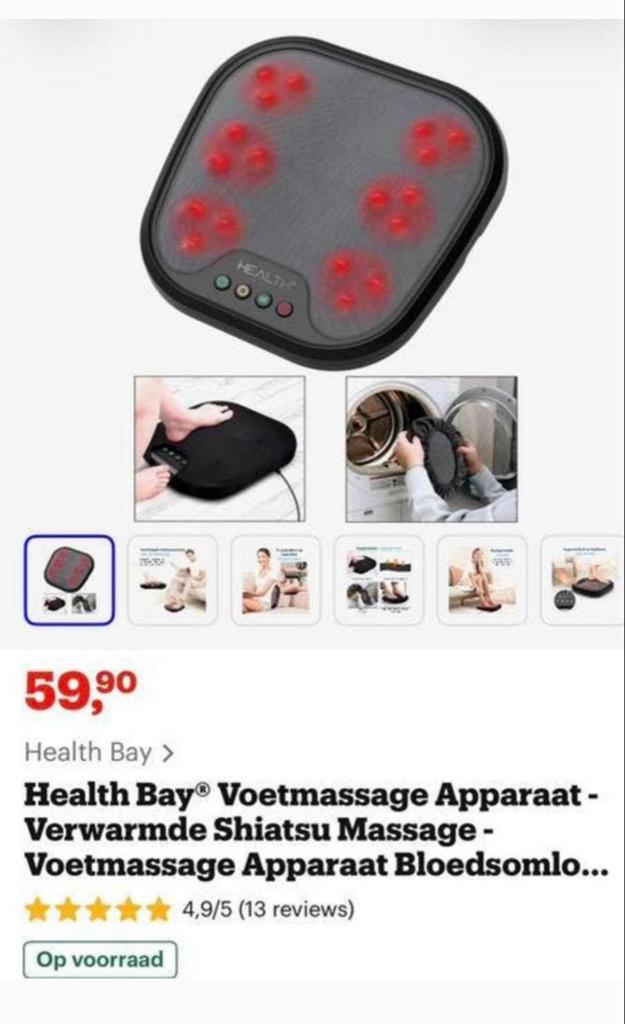 Voetmassage met infrarood Nieuw in doos!, Ophalen of Verzenden, Nieuw
